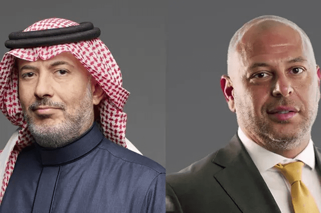 رامي الدكاني، الأمين العام لاتحاد أسواق المال العربية و الشيخ خليفة بن إبراهيم آل خليفة، الرئيس التنفيذي لبورصة البحرين -