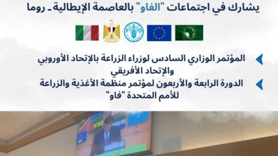"الزراعة" تنشر انفوجراف يلخص محطات مشاركة وزير الزراعة في إجتماعات روما